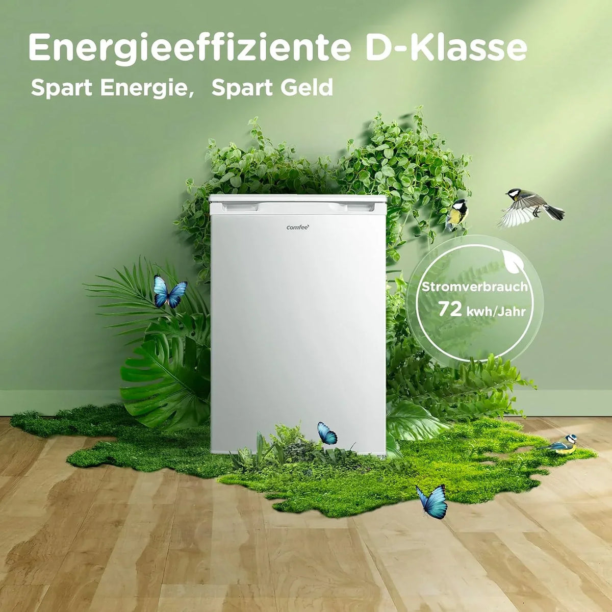 Refrigerador sin congelador RCD133WH3(E) 131 L compresor inverter con cajón para frutas y verduras 84,5 cm