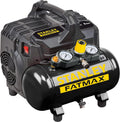 Stanley Fatmax Kompressor DST 101/8/6 FMXCM00 - Kompresor powietrza 8 bara - Cichy kompresor powietrza 59dB - Pojemność zbiornika 6 litrów - Kompresor zasilany akumulatorem 1450 obr./min