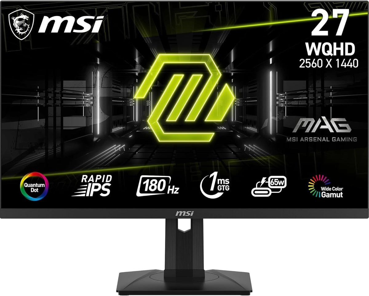 Monitor Gaming MSI MAG 274QRF QD E2 de 27 pulgadas WQHD - Panel Rapid IPS Quantum Dot 2560 x 1440, 180 Hz / 1 ms, gama de colores sRGB 120%, DisplayHDR 400 - DP 1.4a, HDMI 2.0b, USB tipo C