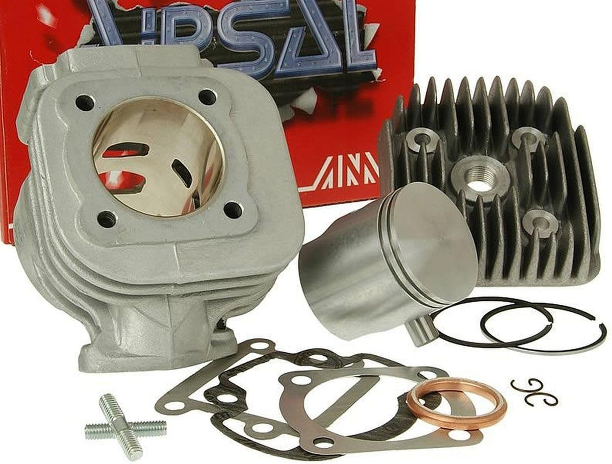 Kit de cilindro Airsal Alu-Sport 70 cc para AC Aprilia, Amico (1991-1992), (a partir de 1993), GL, Sport, SR 50 (hasta 1994), MBK, Booster, Slider, Yamaha, Bws, Stunt, Target, Zuma