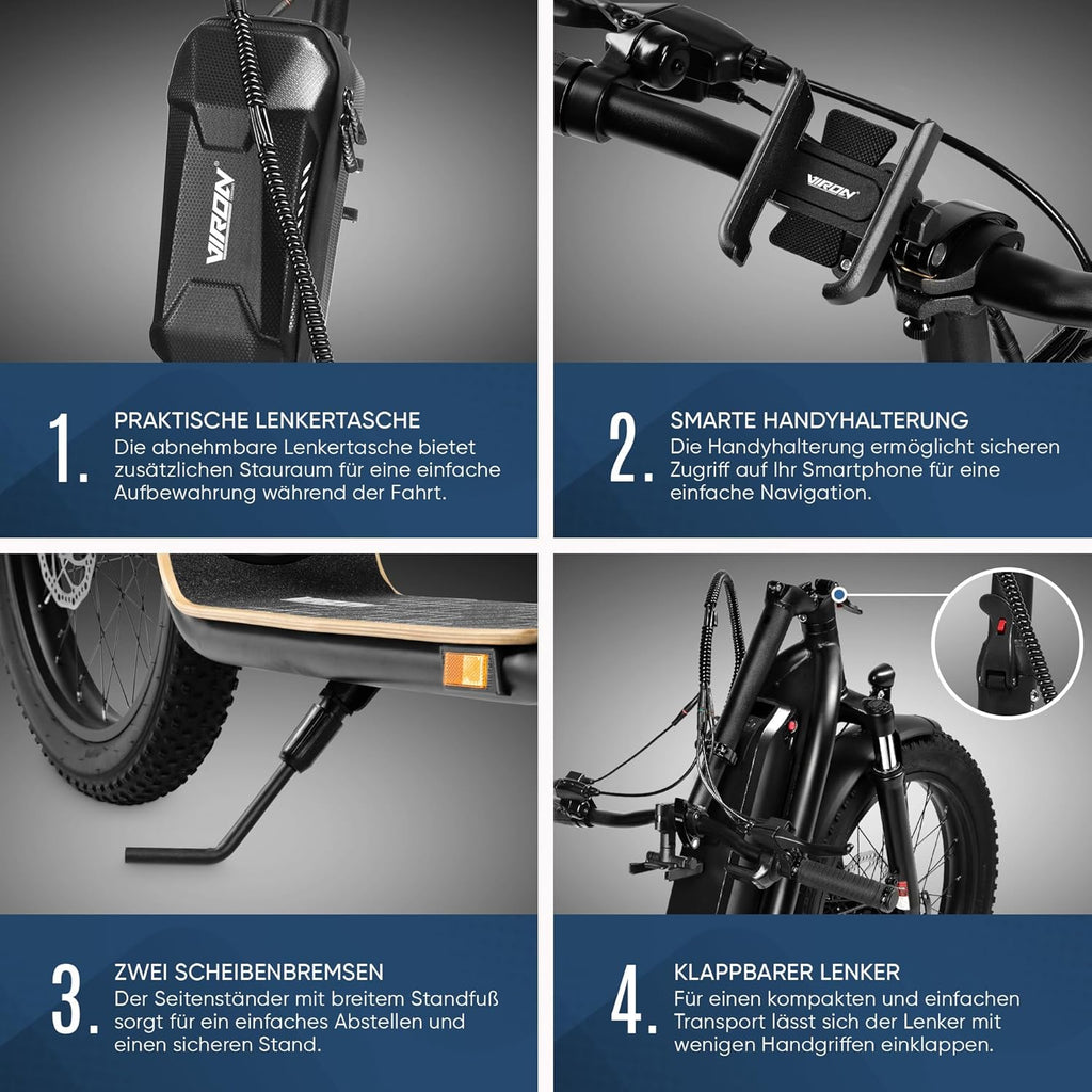 Patinete eléctrico con homologación para carretera ABE, patinete eléctrico eKFV, patinete plegable, eScooter