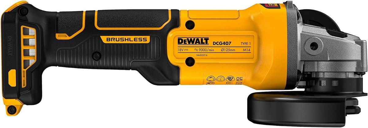 DEWALT 18V XR bezszczotkowa szlifierka kątowa 125 mm - tylko narzędzie, DCG407N-XJ