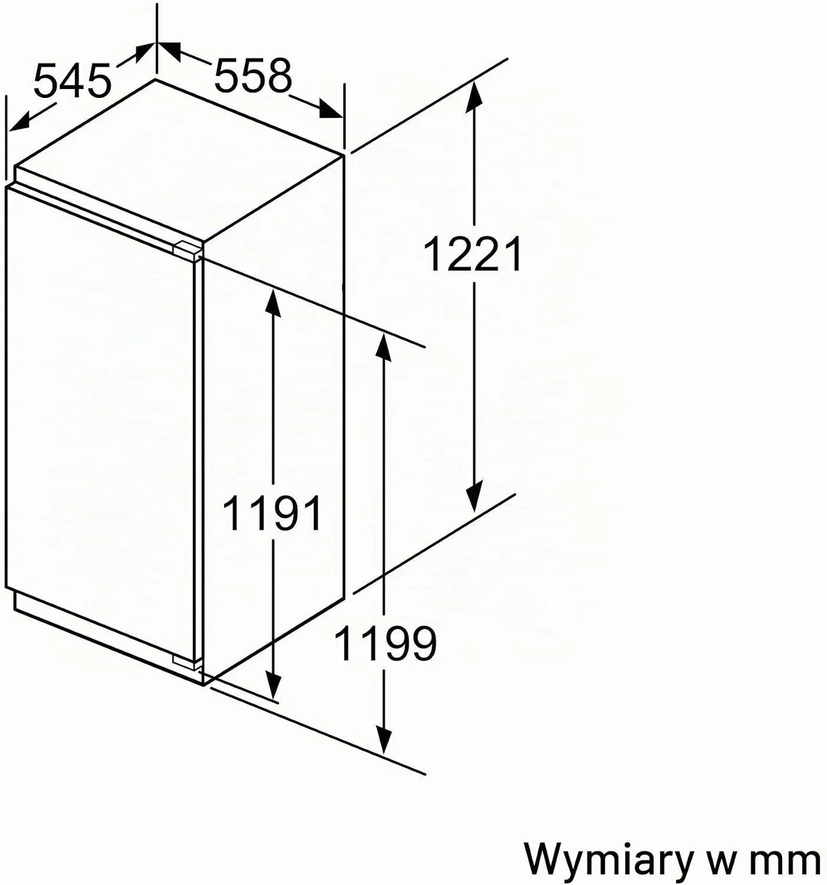 SIEMENS iQ700 KI41FADD0 lodówka Wbudowany (umieszczenie) 187 l D Biały