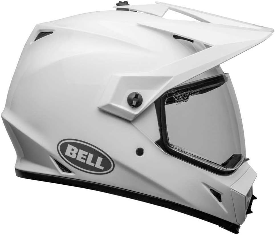 Casco de moto Bell MX-9 ADV MIPS sólido ECE de policarbonato, MIPS, visera ajustable, ventilación Velocity Flow, forro antimicrobiano lavable, rendimiento profesional, color: blanco, talla: 2X
