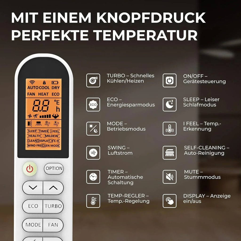 Aire acondicionado Split Kältebringer Quick Connect - 12000 BTU (3,4 kW) con función de calefacción, WiFi y App, hasta 91 m², muy silencioso - tubería de cobre de 5 m, refrigerante R32, material de montaje, soporte de pared