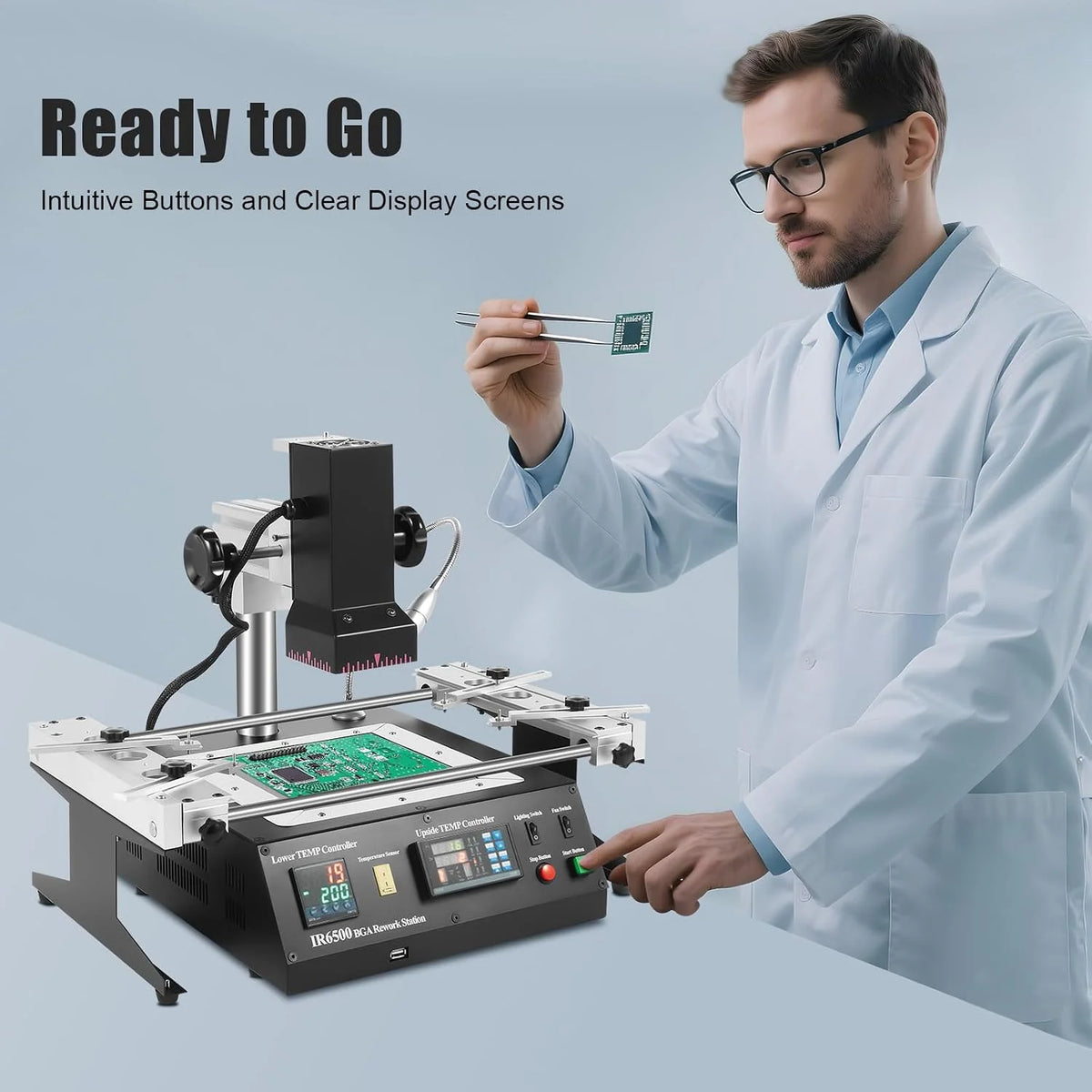 Stacja lutownicza IR6500 BGA 1250 W, stacja lutownicza na podczerwień, 220 V, spawarka, spawarka, spawarka, stacja robocza
