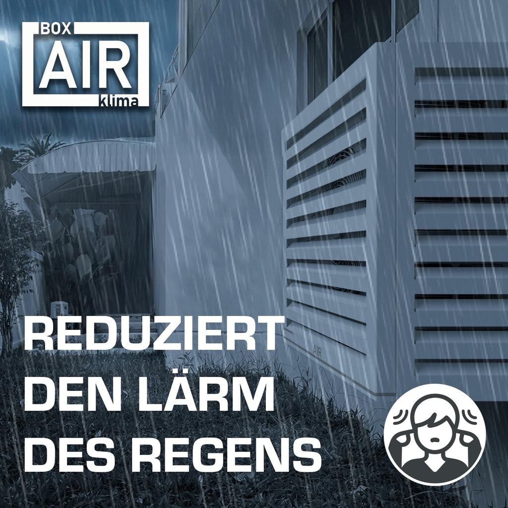 Cubierta para aire acondicionado Box Air - Carcasa insonorizante para bomba de calor - Rejilla protectora - Revestimiento para unidad exterior de aire acondicionado - Para aires acondicionados y bombas de calor - Cubierta protectora robusta