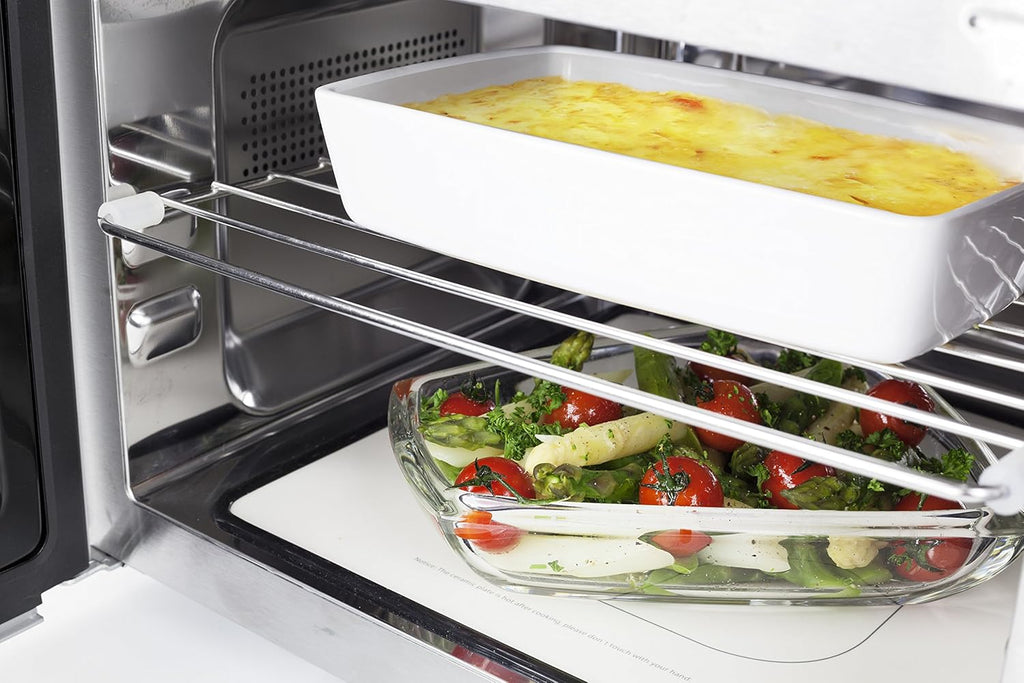 CASO MCG30 Ceramic Chef Ganador del test Haus & Garten, microondas 3 en 1 con grill + convección 2100W 30L, base de vidrio de borosilicato, función de horno hasta 200°C