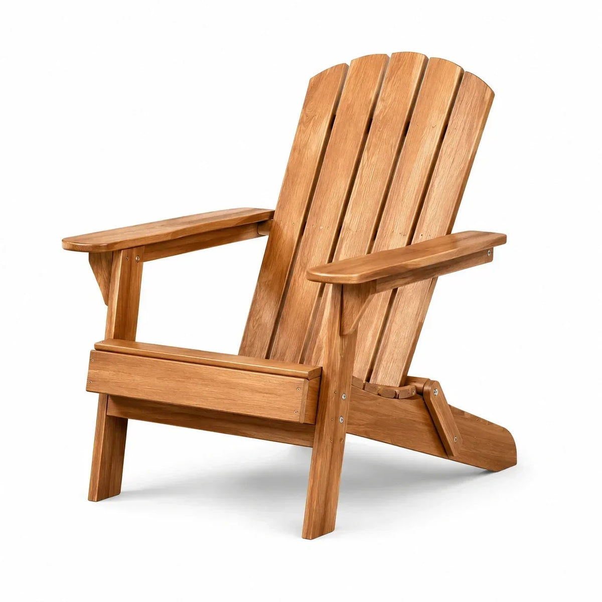 Silla Adirondack de madera de teca natural 90 cm x 75 cm x 85 cm