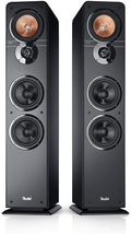 Altavoces estéreo Teufel Ultima 40: par de altavoces de columna HiFi de gama alta, tweeter con corrector de fase, sistema de 3 vías, bass-reflex de doble tubo, música, sonido de cine, juegos - negro