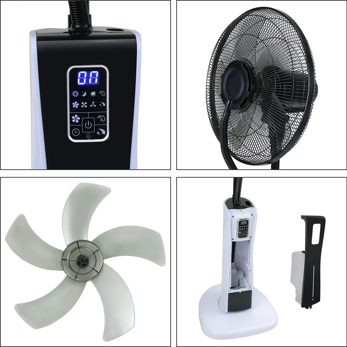 Ventilador de pie Sonnewelt con refrigeración por agua y nebulizador ultrasónico