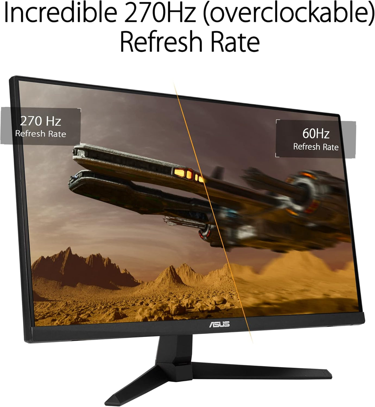 ASUS TUF Gaming VG249QM1A - Monitor gaming eSports de 23,8" FHD - Panel IPS - 270Hz - 1ms - 16:9 - 1920x1080 - DisplayPort y HDMI - Altavoces - AMD FreeSync - Compatible con G-Sync - ELMB - 99% sRGB