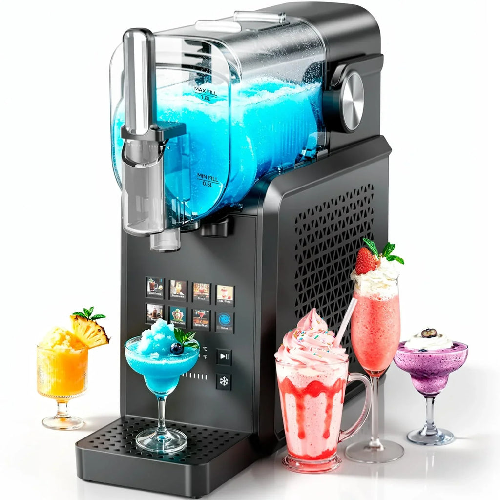 Máquina de granizados de 2,7 l con 8 programas, inicio con un solo toque y autolimpieza para granizados, frappés, batidos y bebidas congeladas