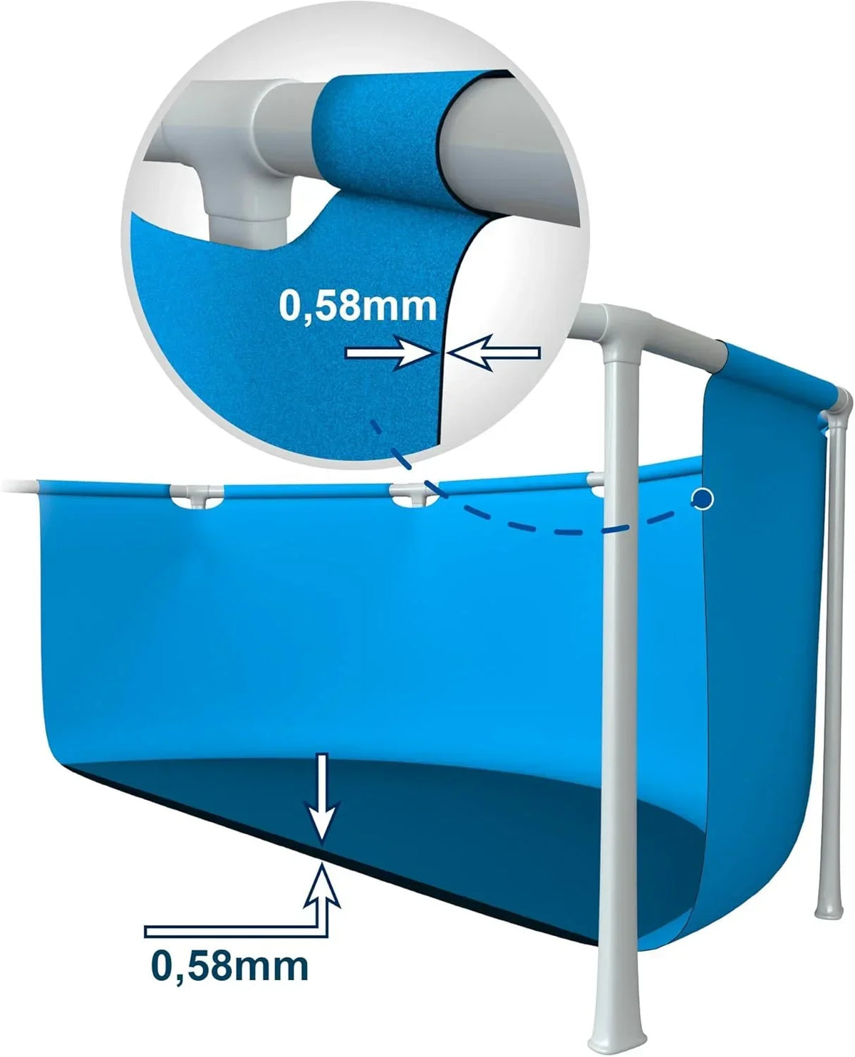 Piscina Desmontable Rectangular Intex Prism Frame, 400x200x122 cm, Material de Triple Capa, Capacidad 8.418 L, Ventana Panorámica, Tapiz, Cobertor, Depuradora de Cartucho, Escalera (56029)
