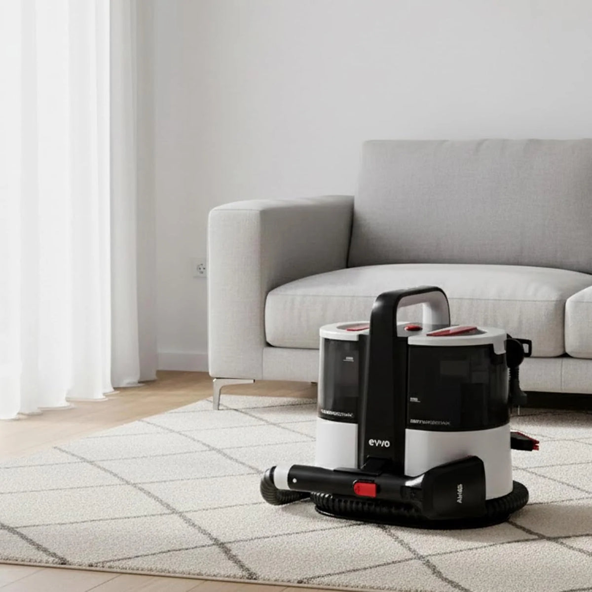 EVVO AM65 wydajny środek do czyszczenia dywanów i tapicerki o mocy 600 W, odkurzacz wodny do tapicerki, sof i samochodów, urządzenie do czyszczenia tapicerki z funkcją spryskiwania i ssania, oddzielne