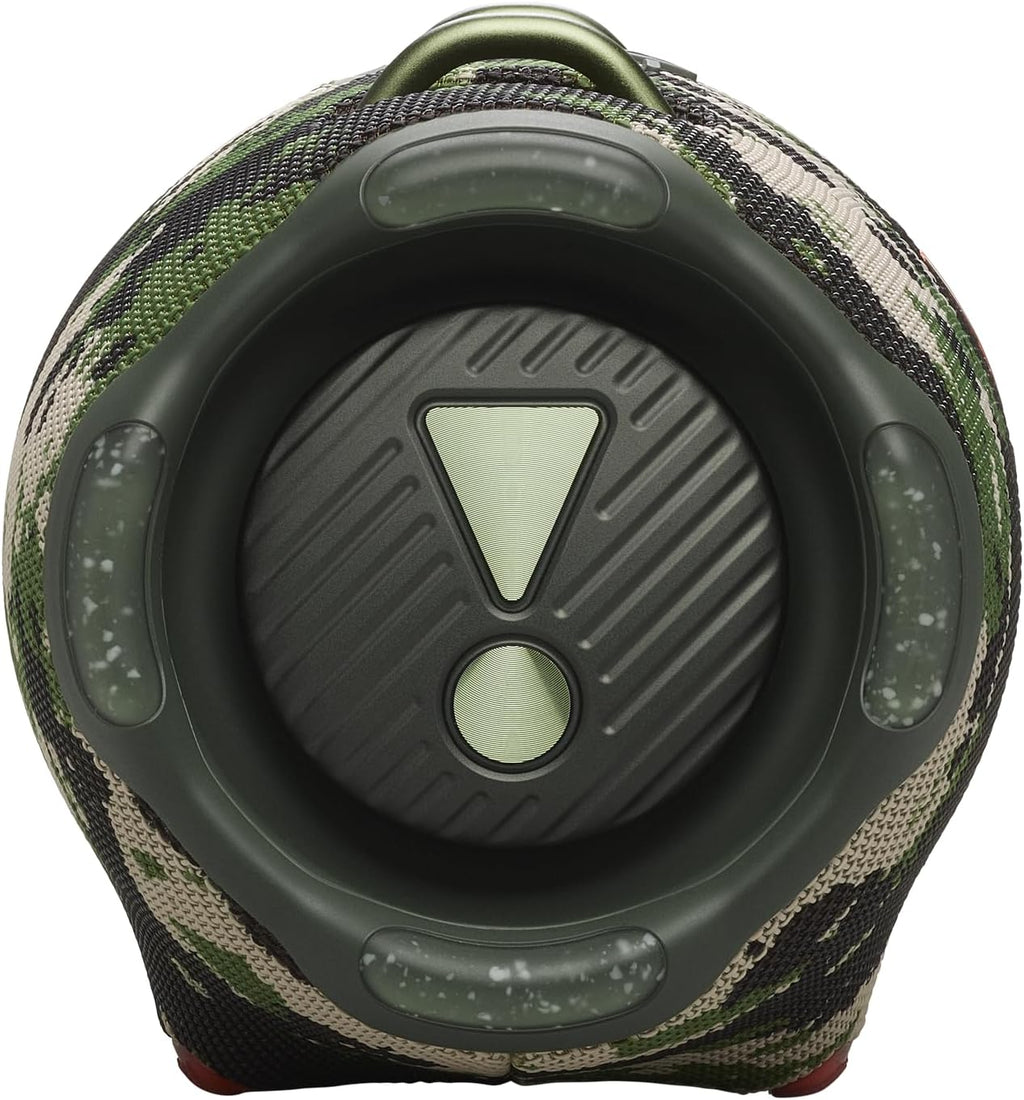 Altavoz JBL Xtreme 4 en camuflaje – Altavoz Bluetooth portátil con graves profundos, mejora de sonido por IA y batería externa integrada – Resistente al agua y al polvo – 24 horas de autonomía