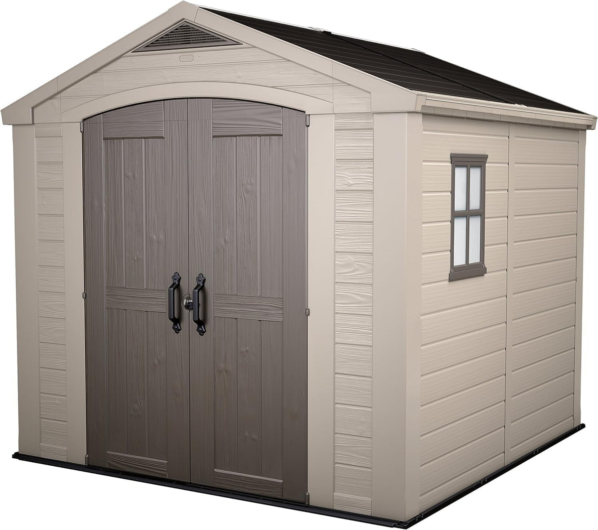 KETER Cobertizo de jardín FACTOR 88 - 6,3m2 257 x 255 x 243 cm beige y marrón K209875