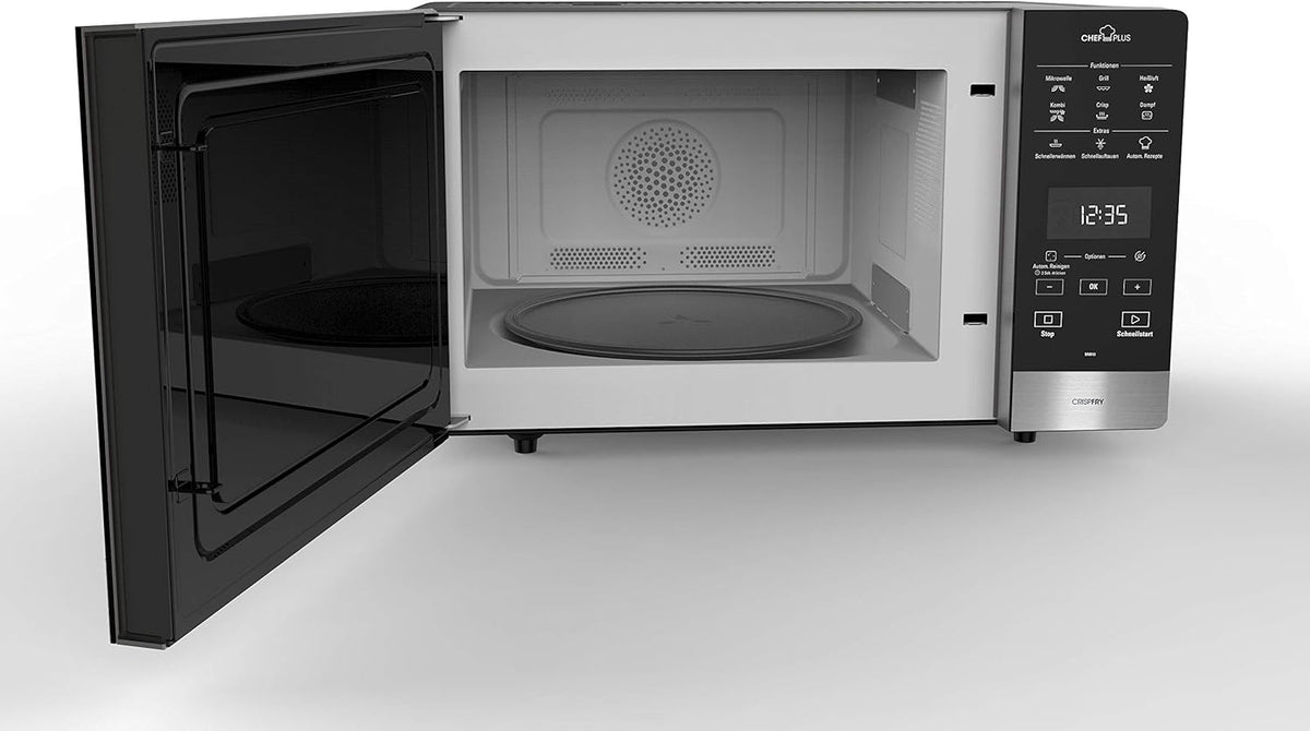 Bauknecht MW 49 SL Horno microondas independiente/ Microondas 800 vatios/ Grill de cuarzo 900 vatios/ Aire caliente 1700 vatios/ Función de cocción al vapor incl. recipiente de vapor