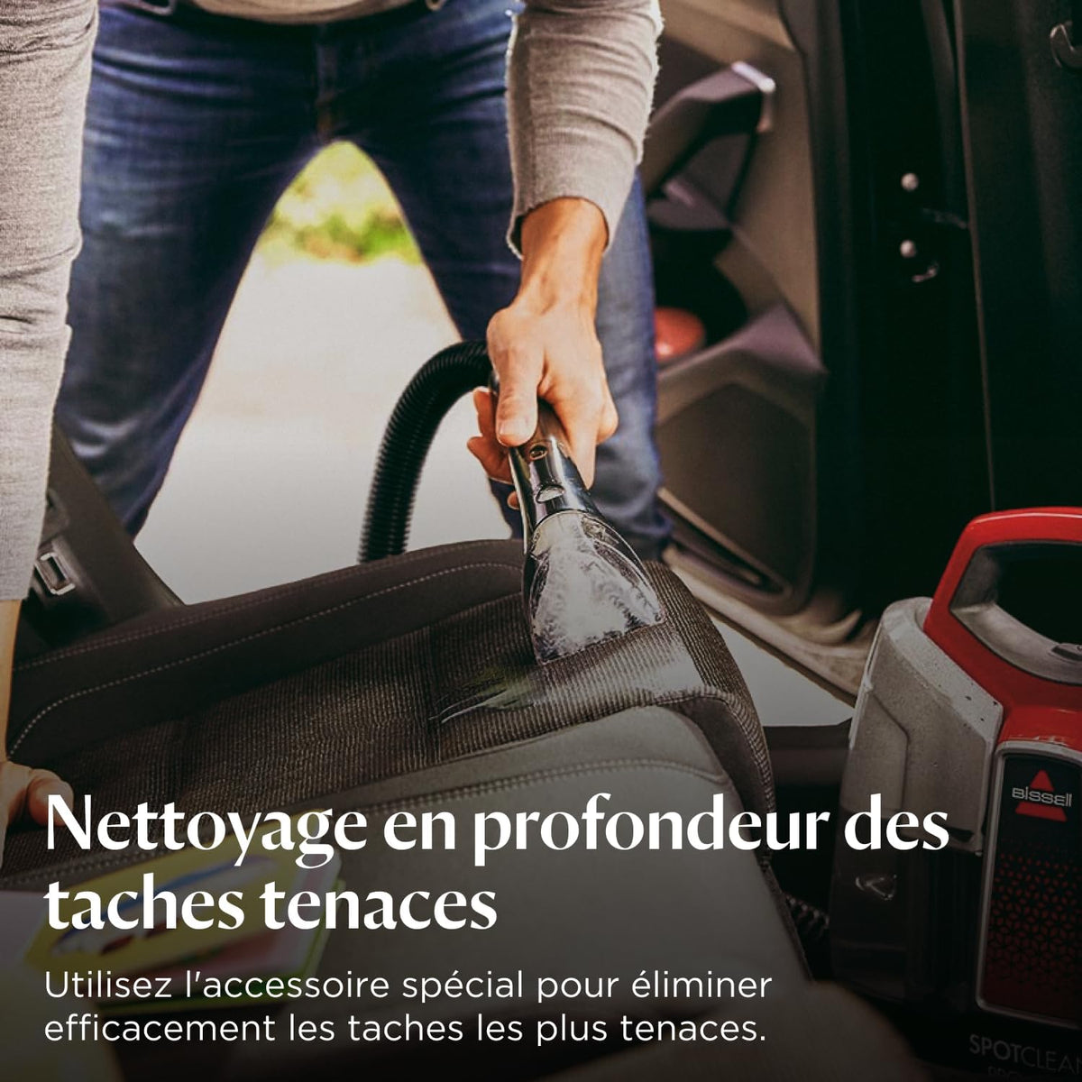 BISSELL SpotClean ProHeat, Limpiador de Tapicerías, Motor Potente de 330 W, Diseño Compacto, con Tecnología HeatWave, Limpiador para Alfombras, Moquetas, Muebles, Telas, Coche y Más, 36988
