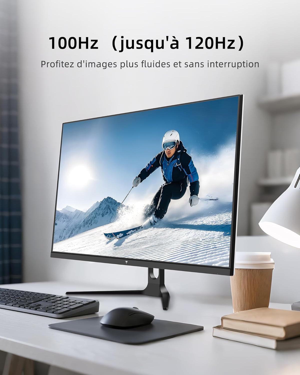 Monitor PC KTC 32 pulgadas QHD | 2K@120Hz (OC) | Blanco | Panel IPS | ΔE＜2, 99% sRGB, 85% DCI-P3 | VESA 100×100 | Luz azul reducida | HDR10 | HDMI, DP | Monitor para oficina, diseño, estudio y ocio