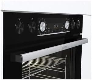 Set de horno empotrable Gorenje con aire caliente Inox Set 4 con placa vitrocerámica / 77 litros / ExtraSteam / GentleClose & Open / EcoClean / AirFry / PizzaMode / PerfectGrill / guías telescópicas / aspecto inox
