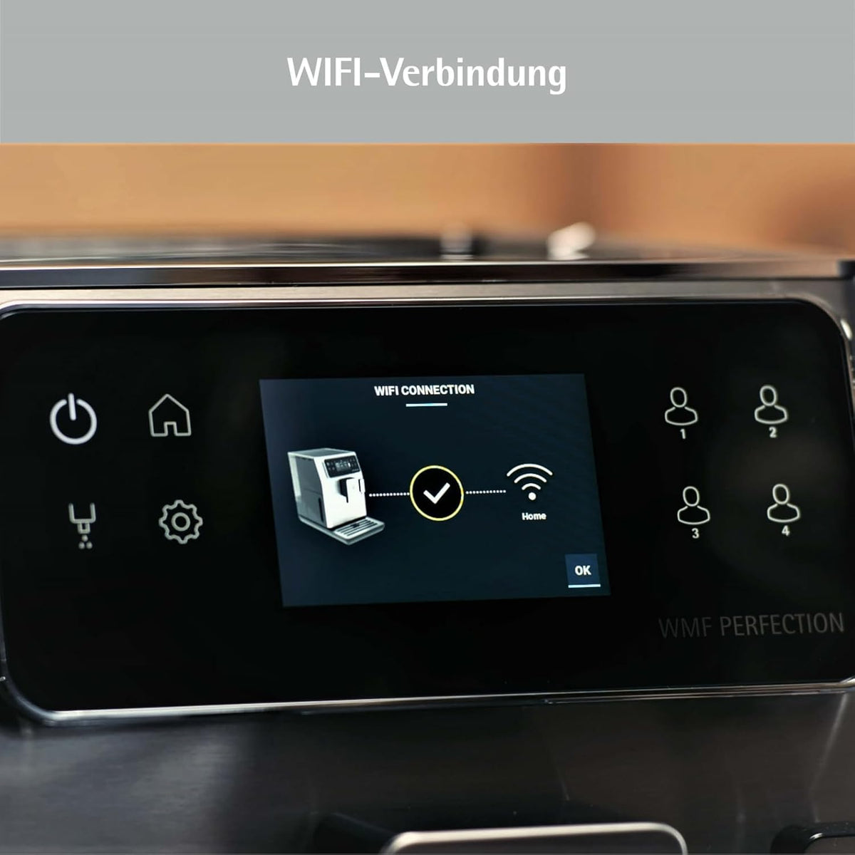 Cafetera automática WMF Perfection 640 con sistema de leche, 16 especialidades de café, doble termobloque, molinillo de acero inoxidable, almacenamiento de perfiles de usuario, wifi