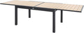Mesa de jardín extensible di volio Galipo 135-270 cm – Mesa de terraza de aluminio resistente a la intemperie para 6-12 personas – Mesa de comedor con aspecto de madera y patas ajustables (beige)