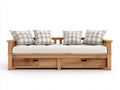 Sofás cama de madera y tela 210x95x85 cm - roble natural - estilo moderno funcional
