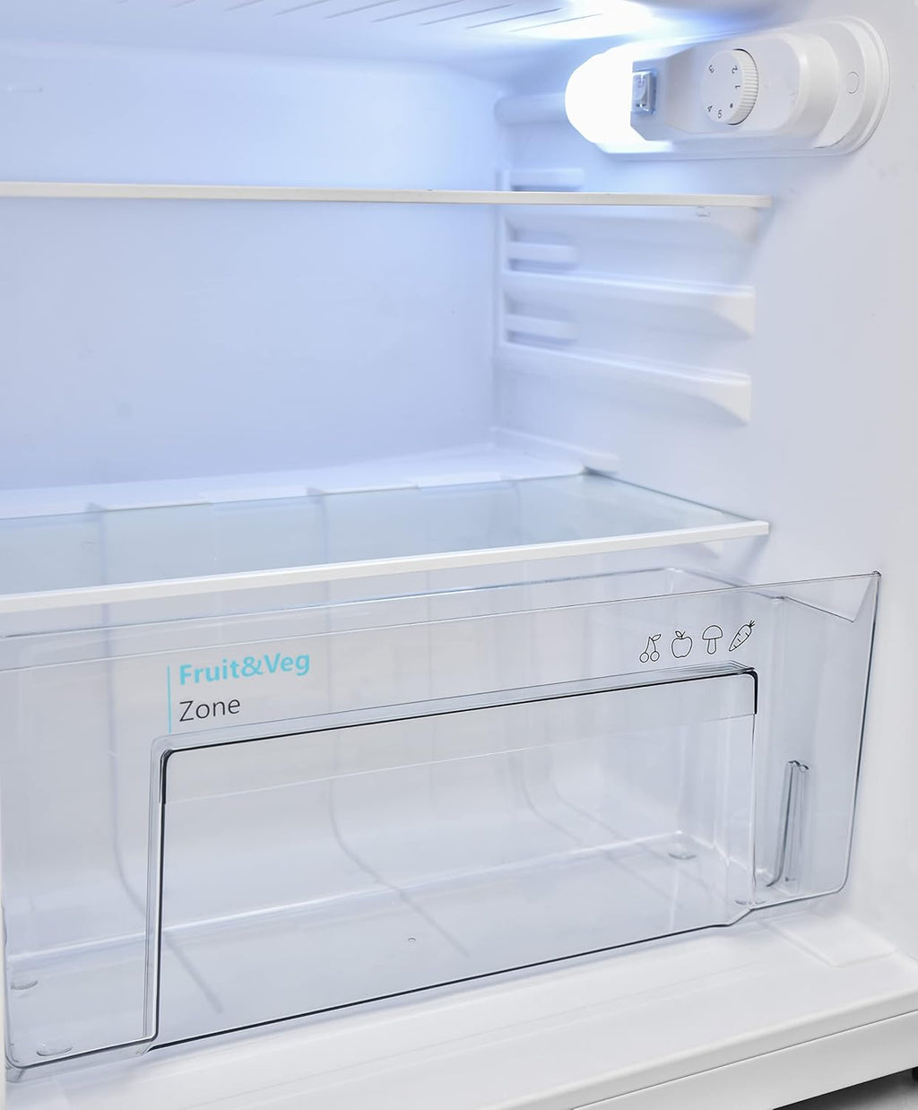 Frigorífico con congelador SHARP SJ-UD121T2W-EU / 121L de capacidad útil, de los cuales 17L en el congelador / frigorífico pequeño con regulación continua de temperatura / iluminación interior LED / blanco