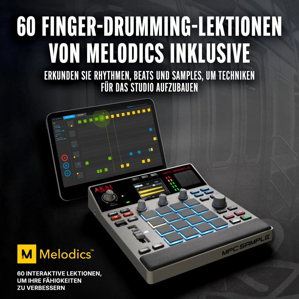 Akai Professional MPC Sample muestreador portátil independiente con batería, USB C, altavoz, micrófono, muestreo, secuenciación y producción musical