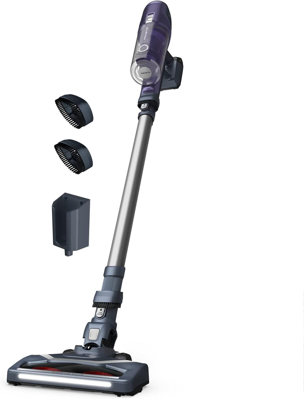 Aspiradora escoba sin cable Rowenta X-PERT 6.60, ajustes automáticos de velocidad según suelo/superficie, gatillo Boost, hasta 45 minutos de autonomía, batería extraíble RH6821WO, morado