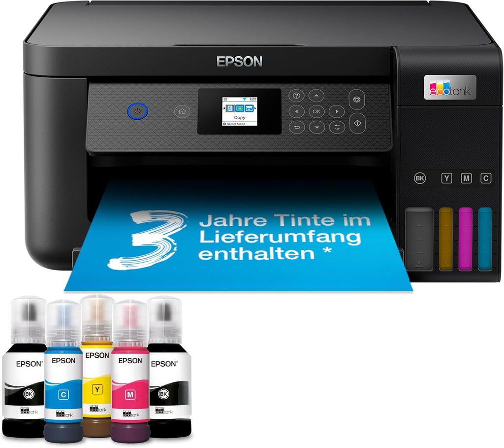 Impresora multifunción de inyección de tinta Epson EcoTank ET-2850 A4 con Wi-Fi y hasta 3 años de tinta incluida
