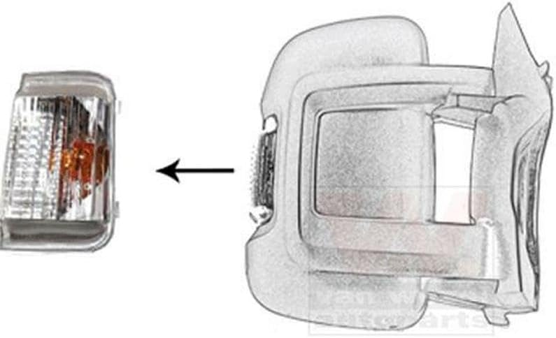 RIDEX 50O0614 Espejo retrovisor exterior, espejos completos, convexo, para ajuste eléctrico, calefactable, con sensor de temperatura, con espejo gran angular, brazo corto, lado izquierdo