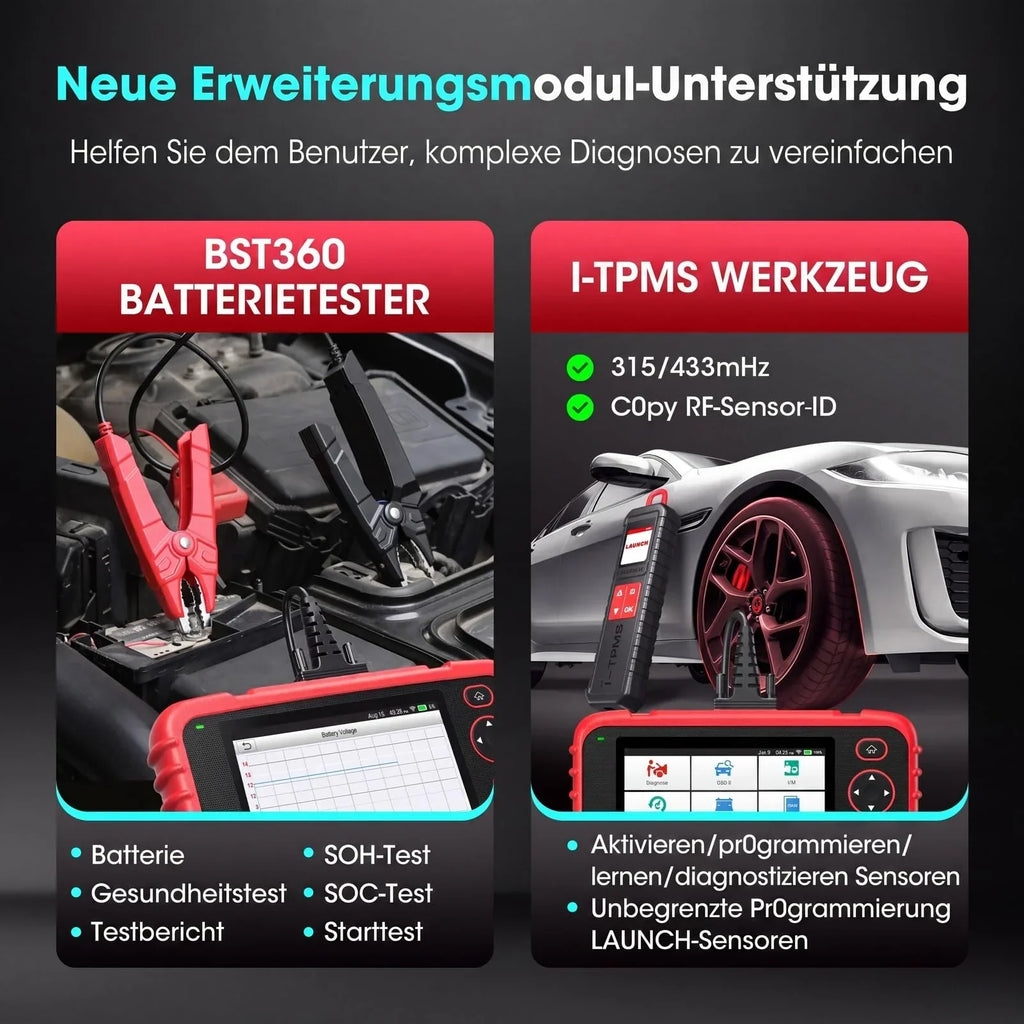Escáner de diagnóstico OBD2 para coche para ABS, SRS, motor, transmisión, 7 funciones de restablecimiento, AutoVIN