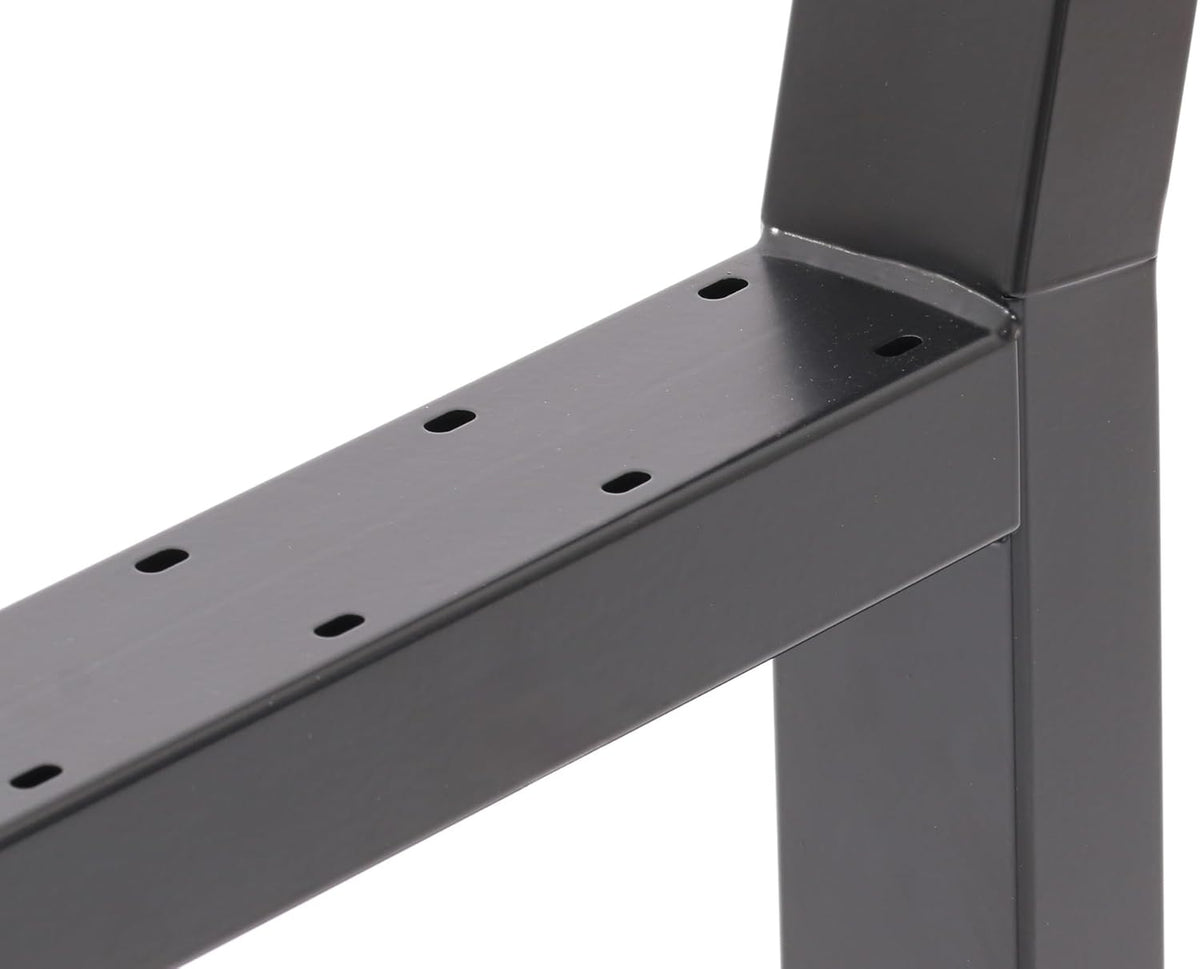Estructura para banco, banco, silla, mesa de comedor, rincón de asiento, estructura de metal para bricolaje, banco de jardín (juego de 2, negro mate RAL 9005)