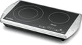 ROMMELSBACHER Doppelkochplatte CT 3403/TC – Made in Germany, SCHOTT CERAN®Kochfläche, 2 Kochzonen, energiesparend, kurze Aufheizzeit, 9 Leistungsstufen, Touch Control, Überhitzungsschutz, Edelstahl