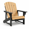 Silla Adirondack de  Polywood negro y natural 90x75x95 cm