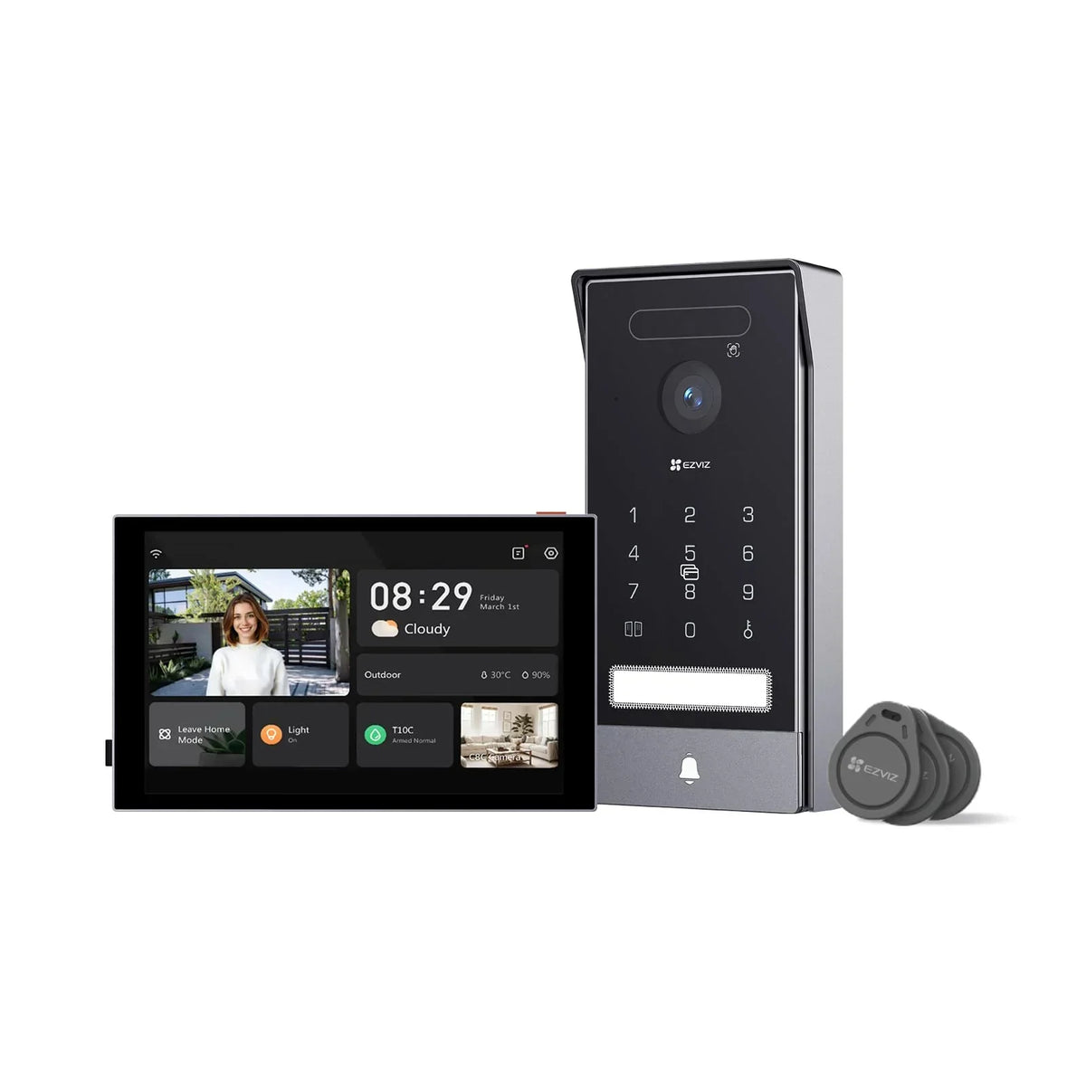 Videoportero HP7 Pro 4K, pantalla táctil de 8 pulgadas, sistema de 2 hilos, Wi-Fi de doble banda, acceso RFID