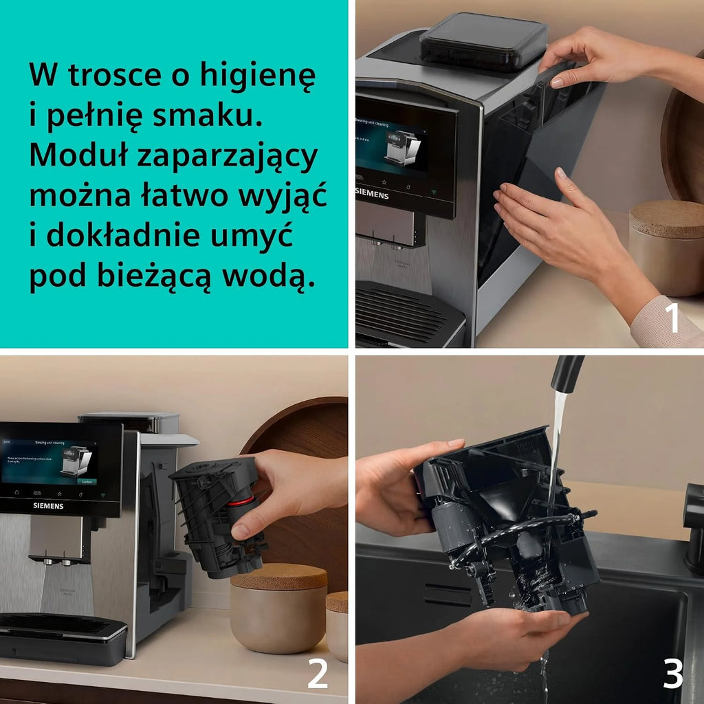Siemens EQ900 plus iAroma Ekspres ciśnieniowy, TQ923EZ3, stal nierdzewna