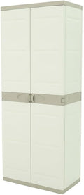 Armarios Plastiken Titanium, plástico, beige, 70x44x176 cm