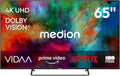 Televisor MEDION de 163,9 cm (65 pulgadas) (Smart TV, Dolby Vision HDR, HBO Max, MagentaTV, Prime Video, Disney+, DAZN, Paramount+, Dolby Atmos, tienda VIDAA, PVR, Bluetooth, MD 865302)