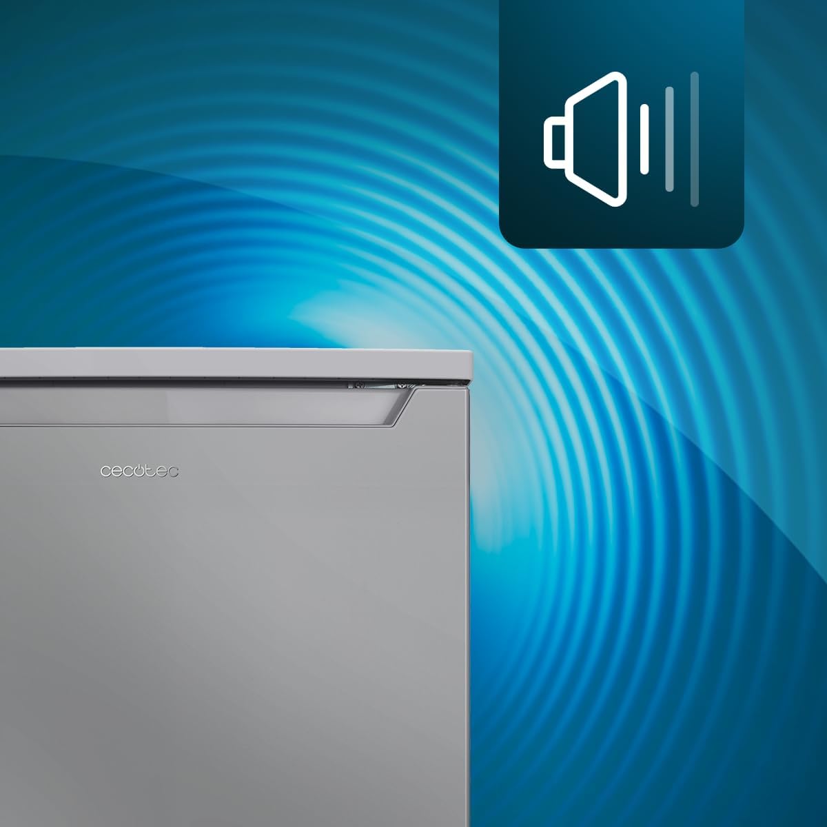 Minirefrigerador Cecotec 107 L Bolero CoolMarket TT 107 Inox, Clase Energética E, Ahorro de Energía, Puerta Reversible, Bajo Nivel Sonoro, Cajón Congelador.
