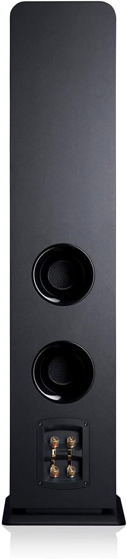Altavoces estéreo Teufel Ultima 40: par de altavoces de columna HiFi de gama alta, tweeter con corrector de fase, sistema de 3 vías, bass-reflex de doble tubo, música, sonido de cine, juegos - negro