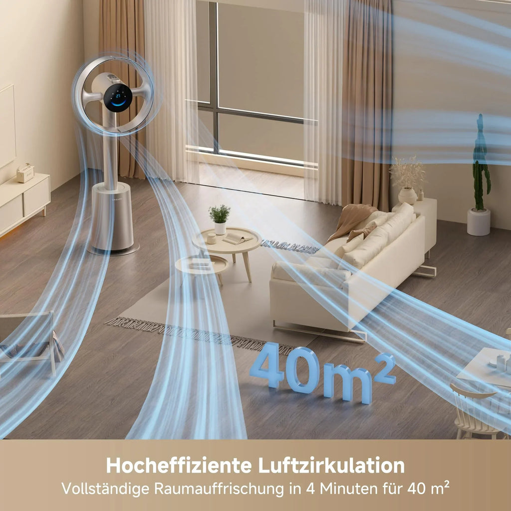 Ventilador sin aspas dreame MF10, circulación de aire de 270°, AirBoost 16x, flujo de aire con adaptación de temperatura, control por aplicación y voz