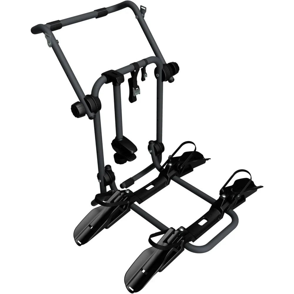Portabicicletas trasero 10444 para 2 bicicletas de 12-29 pulgadas hasta 45 kg, plegable, acero, soporte de cuadro bloqueable