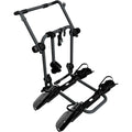 Portabicicletas trasero 10444 para 2 bicicletas de 12-29 pulgadas hasta 45 kg, plegable, acero, soporte de cuadro bloqueable