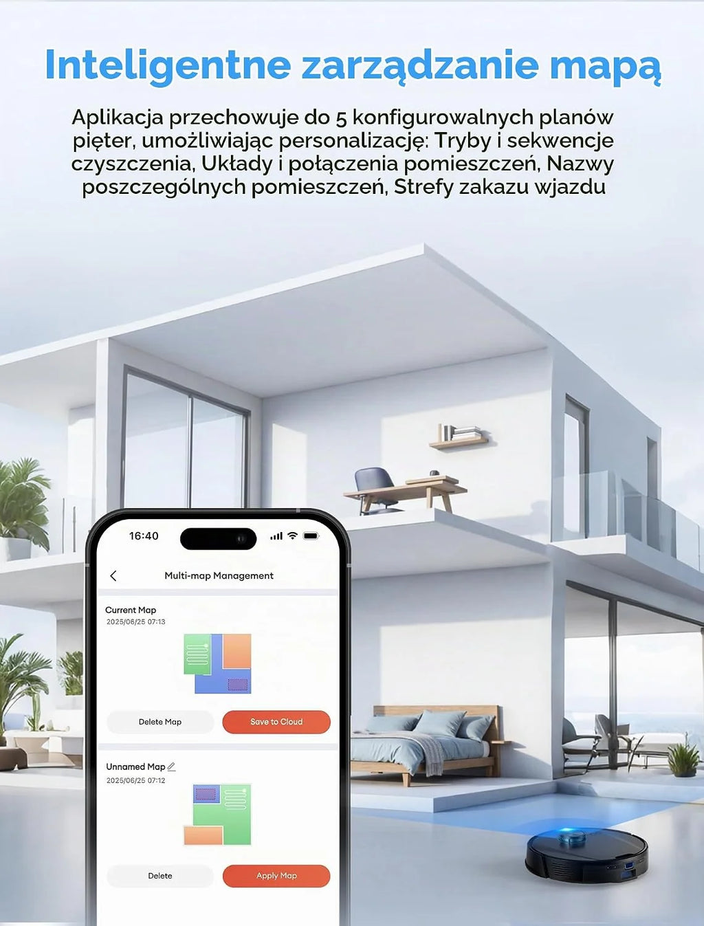 Ultenic T20 Pro Robot Odkurzający z Samooóżnianiem, 8000 Pa, Cichy, Sterowanie WiFi/Bluetooth/Alexa/App, 6 Trybów Czyszczenia, Idealny do Sierści Zwierząt