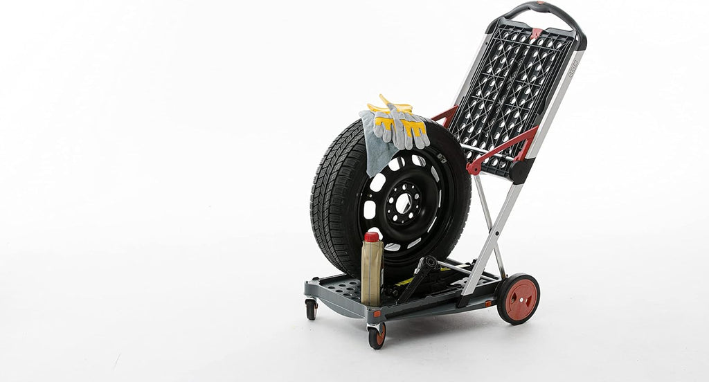 Carros plegables, funcionales y versátiles | Carro plegable móvil | Carrito de la compra con caja de almacenamiento (negro)