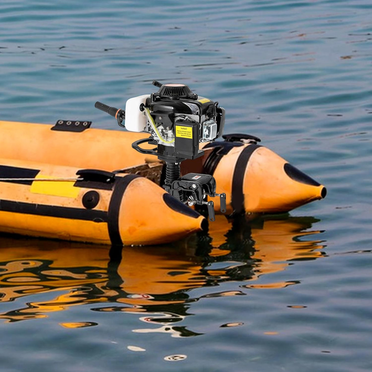 Motor fueraborda JJsdwin de 4 tiempos, motor de barco de 4 CV, potente motor fueraborda de 55 cc para botes inflables, barcos de pesca y embarcaciones de pesca, refrigerado por aire