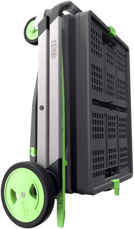 Carros plegables, funcionales y versátiles | Carro plegable móvil | Carrito de la compra con caja de almacenamiento (negro)